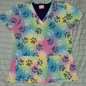 Colorful Paw Print Women's Top